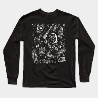 Witch's Coven, Snail, Punk, Goth, Pagan, Crystals, Occult Long Sleeve T-Shirt